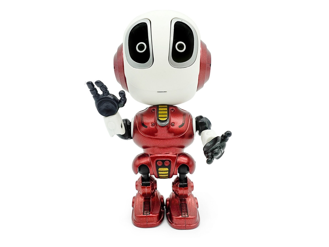 Ats brinquedo Robô Mini Inteligente com Controle Táctil, Gravação e Olhos Led, Carregável, para Crianças, Brinquedo Educatsivo de Conversação