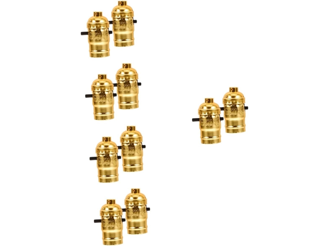 Conjunto De 10 Soquetes De Lâmpada Vintage Com Parafusos Para Lâmpadas Led E