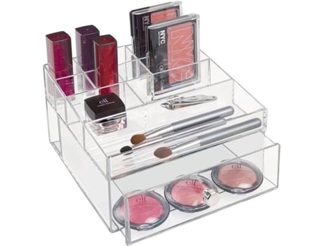 Organizador de Maquilhagem IDESIGN - INTERDESIGN com Gaveta (Transparente - Plástico - 16.5x18x10 cm)