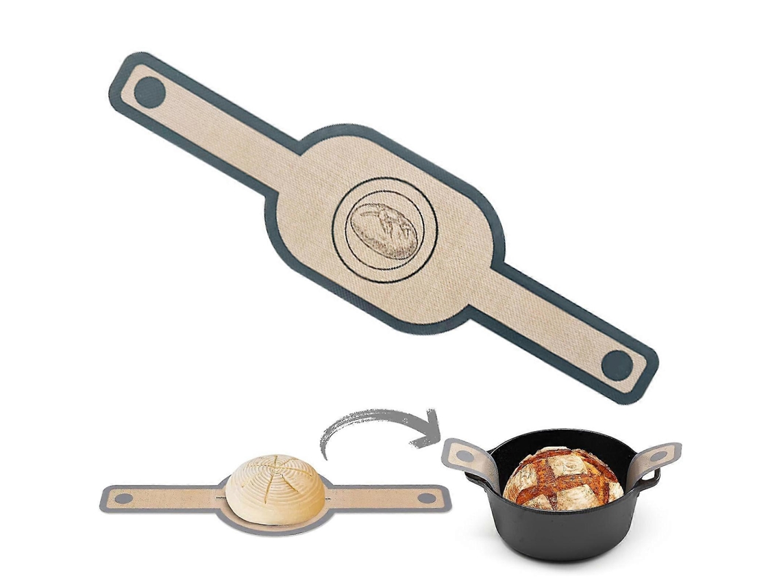Manta de Silicona Ovalada para Assar com Asas Largas Antiaderente Lavável Reutilizável Ferramenta para Pão de Levedura 2 Unidades