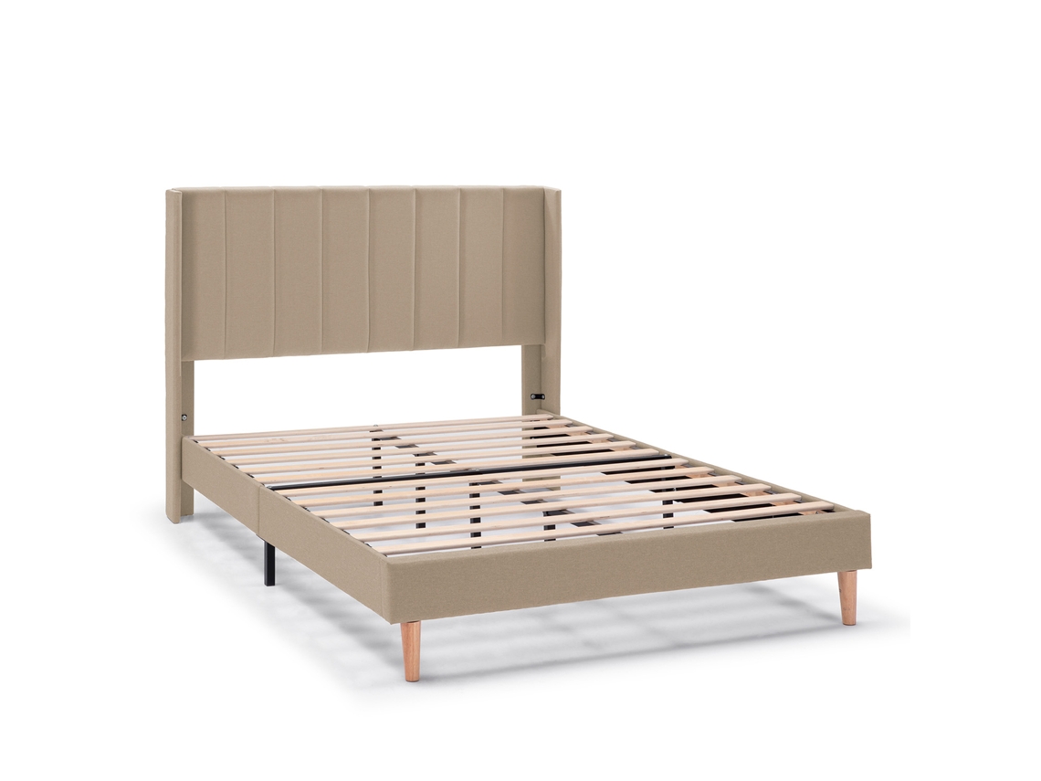 Cama Estofada Noelia VS VENTASTOCK Bege (193x158x115cm)
