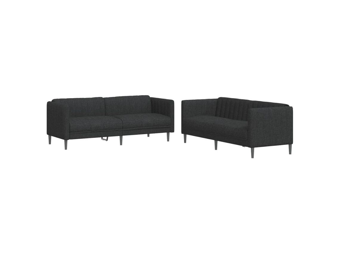 Sofa Set, Sofa Sets Vidaxl Preto Tecido (n/a)