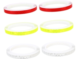 Adesivos Refletivos Em Pet, 6 Rolos, Para Espelho Retrovisor, Cores Vibrantes.