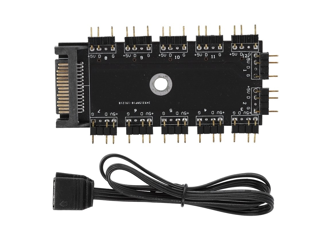 Hub Argb De 3 Pinos Com Interface Sata, Formato Portátil