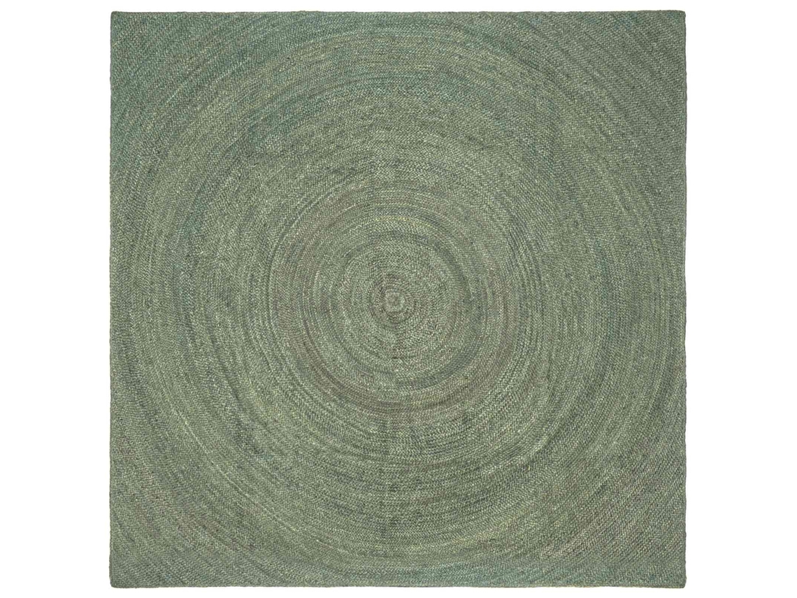 Conjunto 1 Tapete De Área Vidaxl Verde-azeitona Juta (200 X 200 Cm)