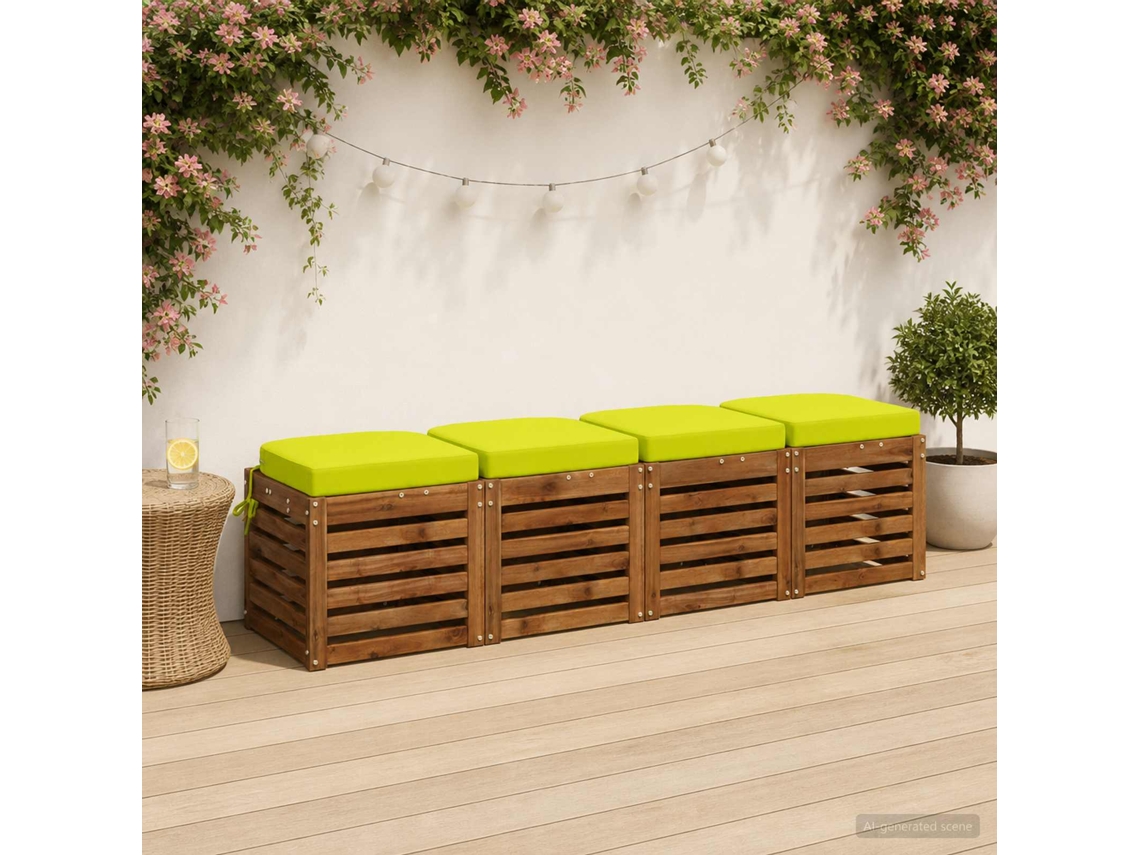 Vidaxl Conjunto De Almofadas Para Assento De 4 Peças Soest 4 Pcs