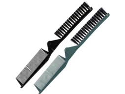 Conjunto De 2 Pentes Dobráveis Dentes Duplos Escova Cabelo Portátil Para Cabelos Lisos E Cacheados, Ferramenta Dobrável