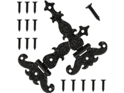 Dobradiças Kichvoe Para Portão, Em Ferro Reforçado, Estilo Retrô, 2 Peças Com 8-furos Para Parafusos, Para Portas E