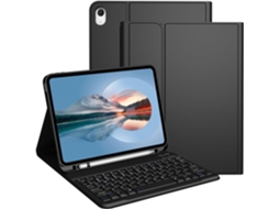 Capa Com Teclado Para Tablet Lurelia, Compatível Com I Pad Pro 11" (2024) Com Simples E Quadrada Preta, Preto, Teclado Bluetooth, Rato 2.4g