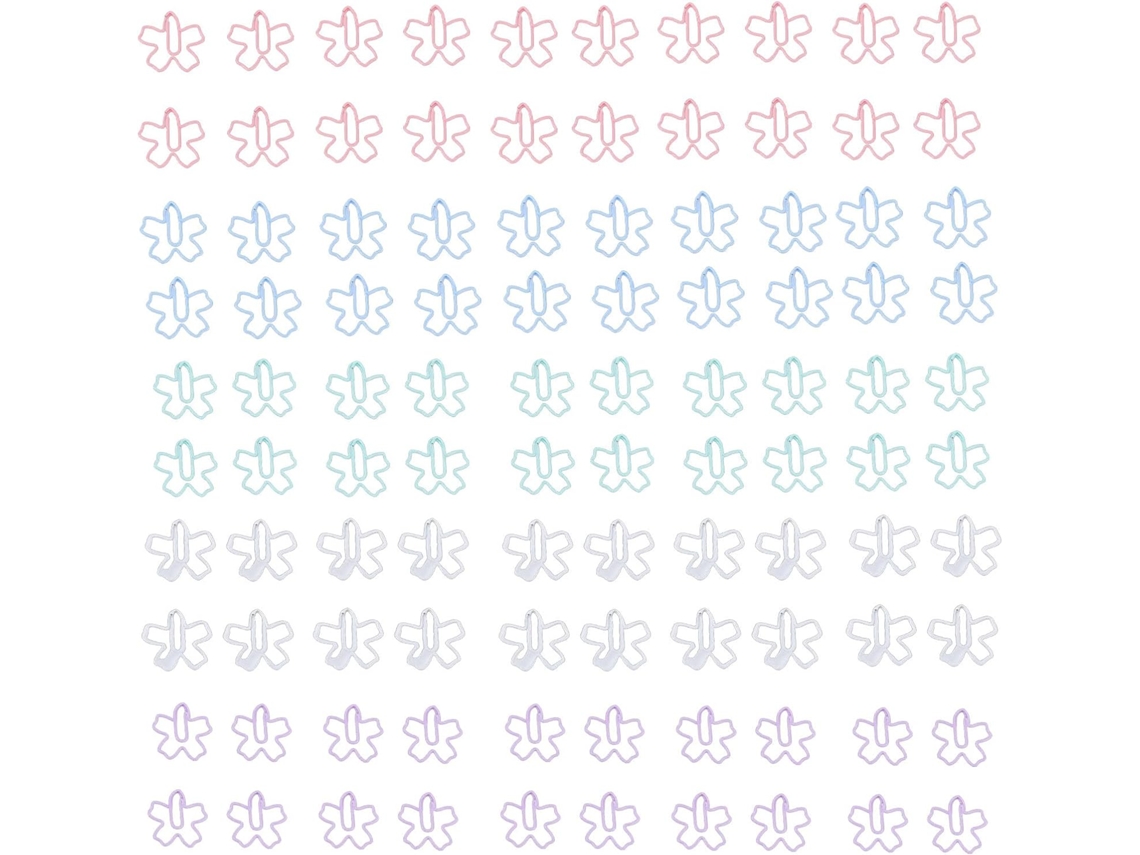 Clipes de papel em formato de flor Yuyte, clipes de arame macios e coloridos para material escolar e de escritório.