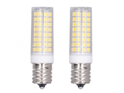 2 lâmpadas LED E17 cerâmica 10W regulável 102 LEDs luz natural AC100‑120V | S/MARCA