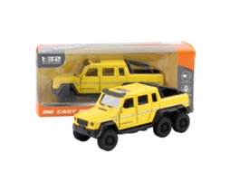 Mali brinquedo de Carro de Liga 1:32 com Luz e Som Modelo de Veículo Recuo Simulação Amarelo