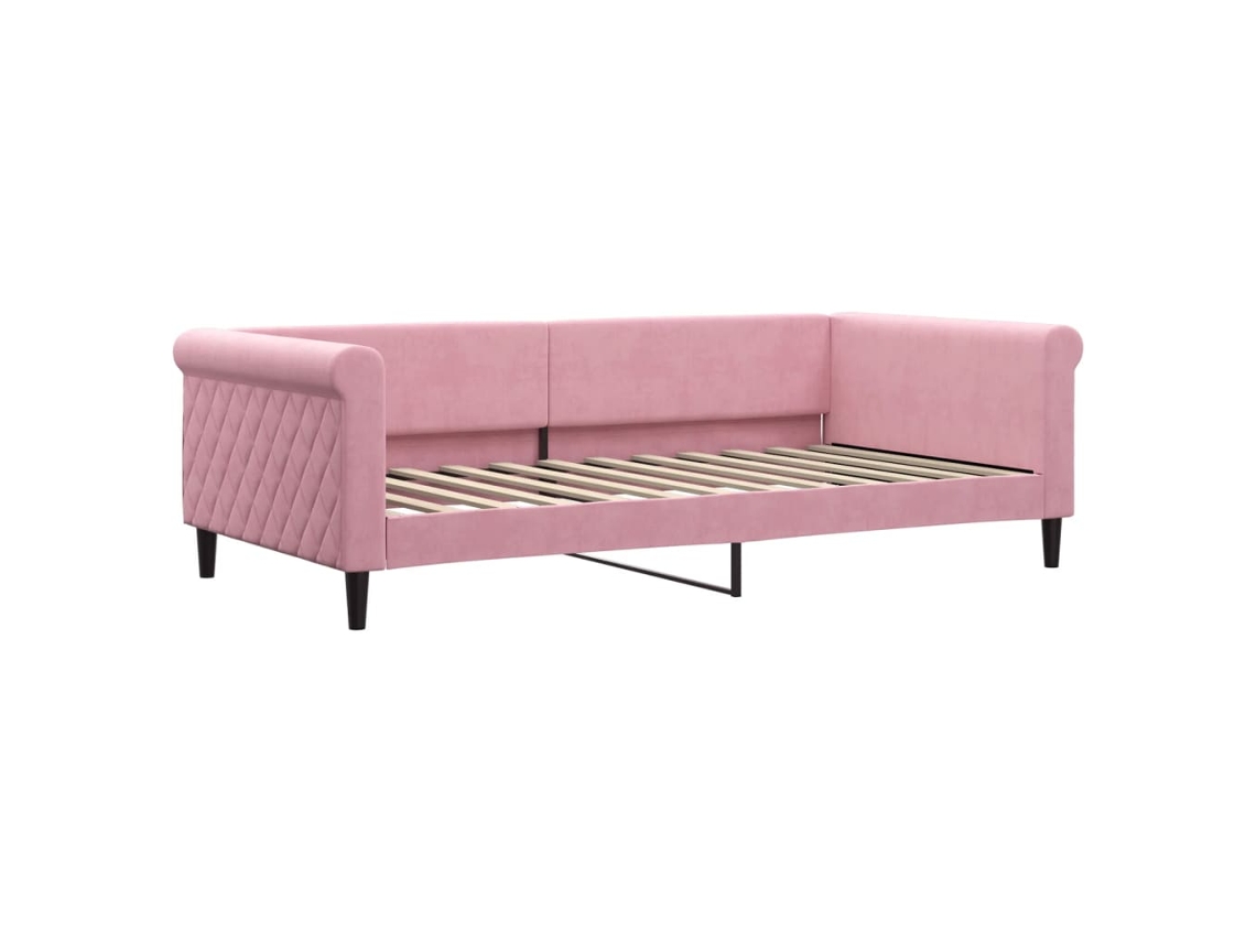Day Bed, Day Beds Vidaxl Cor-de-rosa Veludo (100 X 200 Cm)