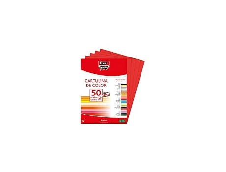 Livro Paq/50 Cartulinas Fixo A4 180g. Rojo De Desconocido (espanhol)