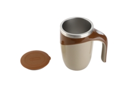 Taza de Mezclado Automático Magnético de Acero Inoxidable para Café Eléctrico, 380ml