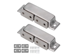 Retentor Magnético para Portas de Armários em Aço Inox (sem Puxador, Com Amortecimento)