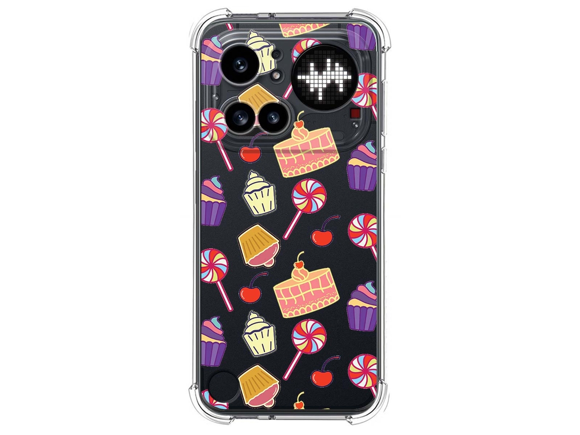 Capa Tumundosmartphone De Silicone À Prova De Choque Para Nothing Phone 4a Pro 5g Estampa Candy Design 01