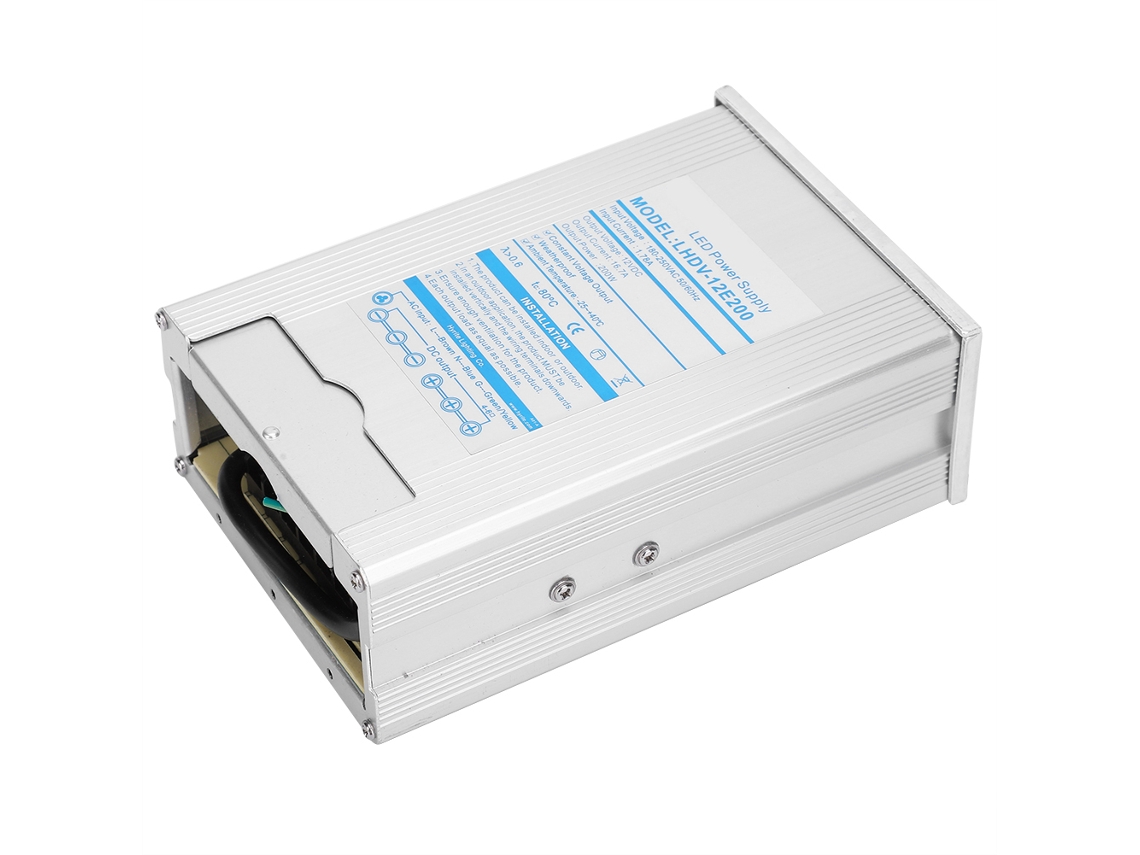 Fonte De Alimentação Chaveada Resistente À Chuva 200w Led