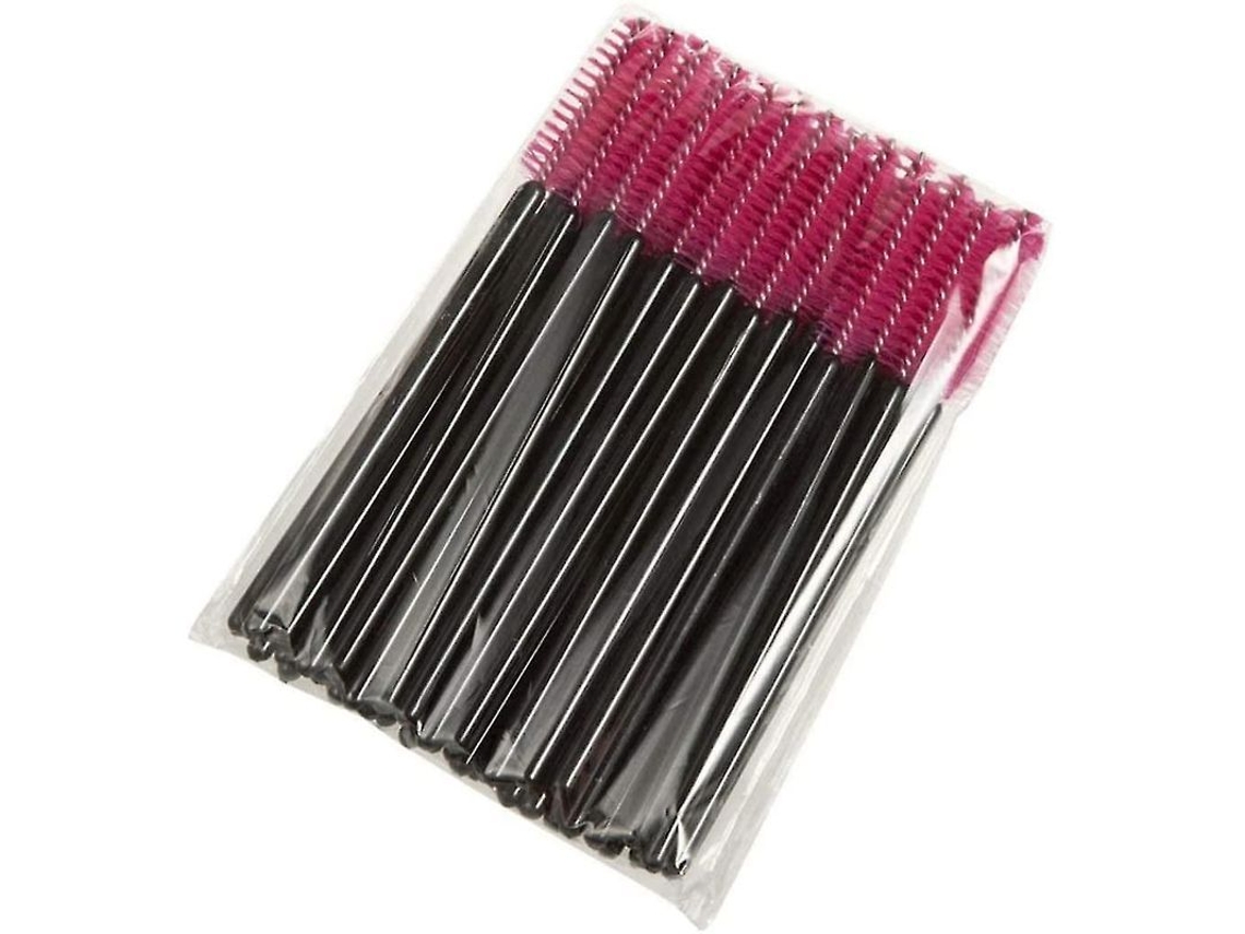 Kit de Pincéis para Cílios e Máscara Ferramentas de Maquiagem Cílios Vermelho Rosa