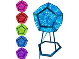 Luminária de mesa com prisma rômbico infinito - estilo artístico