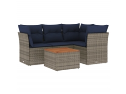 Garden Sofa Set, Garden Sofa Sets Vidaxl Cinzeto Rattan / Vime (n/a)