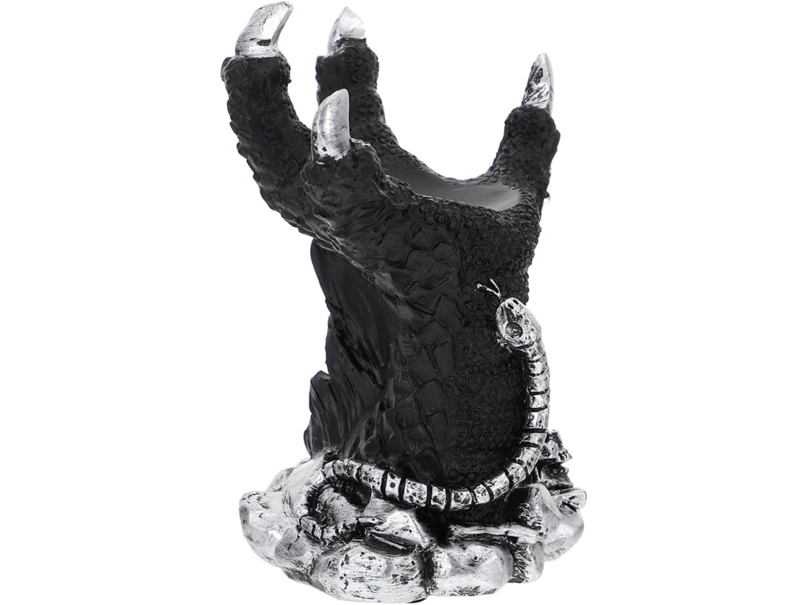 Base De Resina Em Formato Garra Dragão Prateada Para Bolas Cristal 4a 6cm, Suporte Decorativo Artístico Para Escritório