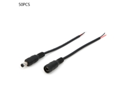 50 Pares Conector Plug Com Fechadura Para Iluminação Led Exterior 5.5mmx2.1mm
