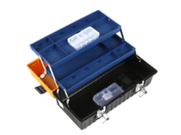 Laxiscreed Caixa De Ferramentas De Plástico Com 3 Camadas E Armazenamento Multi-funcional
