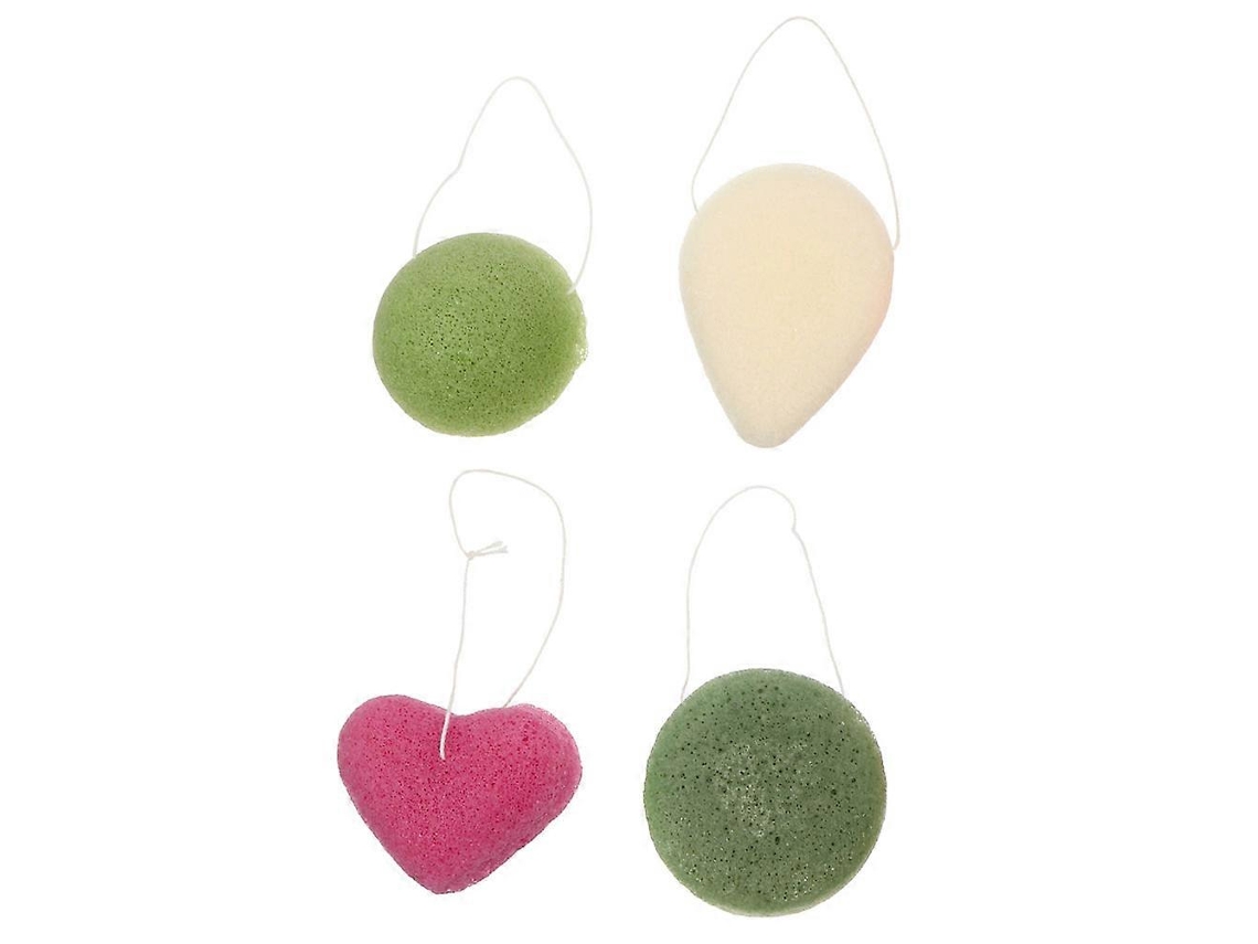 Conjunto Com 4 Esponjas De Limpeza Para Banho, Esponjas Esfoliantes, Cores Sortidas.