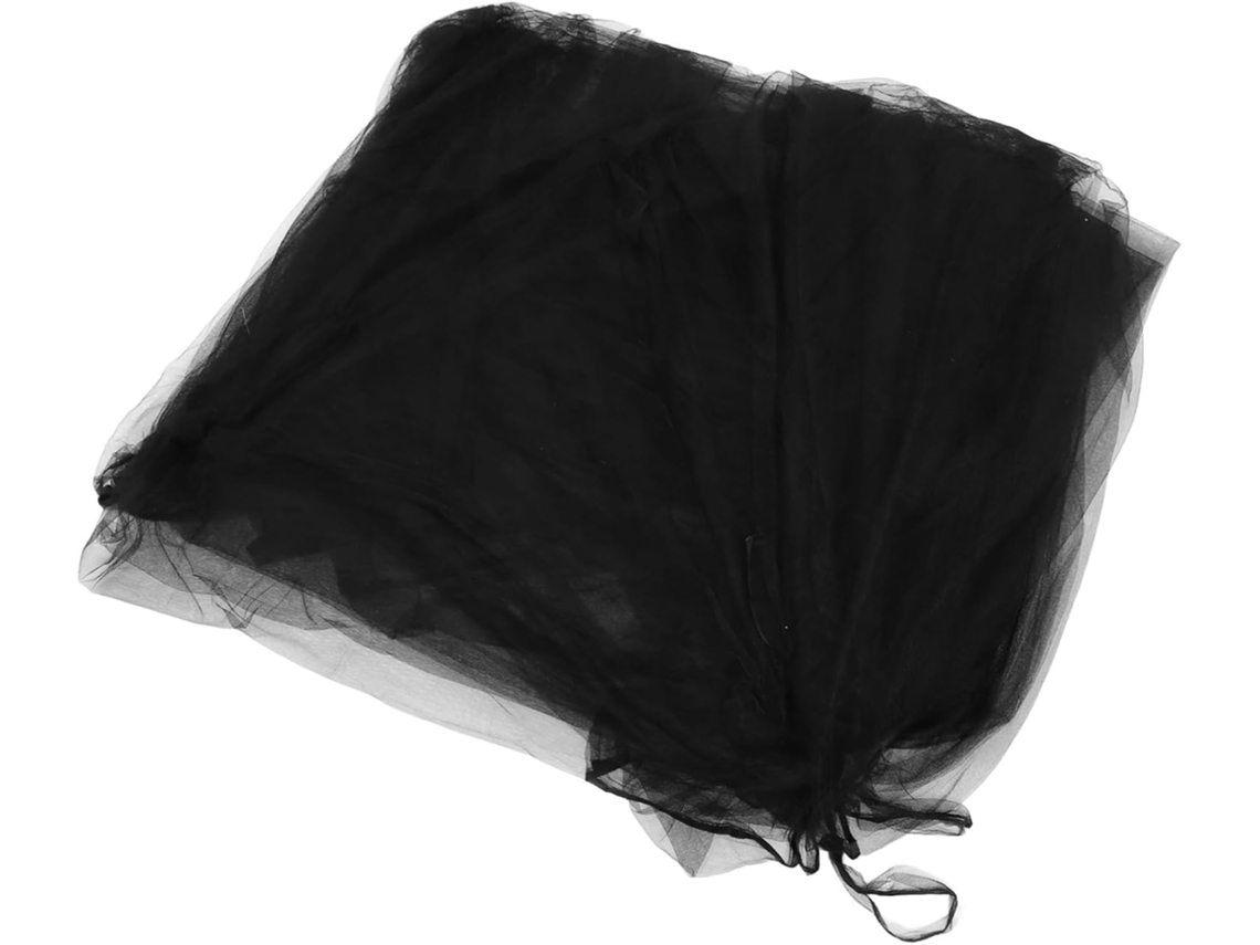 Mosquiteiro De Malha Quadrada Grande Para Cama, Poliéster Preto, Fácil De Limpar, Decoração Elegante Para Quarto E