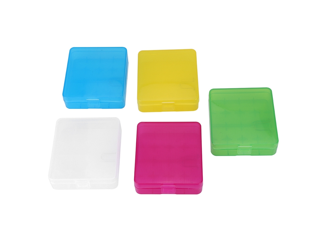Aetheria 5pcs Caixa Portátil para Baterias 4*18650, Contêiner de Bateria Sólido e Durável, Impermeável