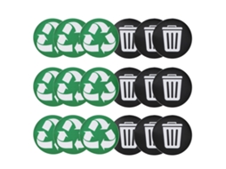 Etiqueta de Lixo Classificado Autocolante LAXISCREED 18pcs
