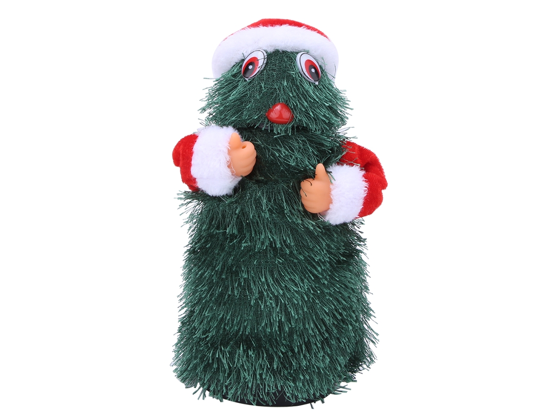 Mali boneca Papai Noel Natal Elétrica com Música Dança Rotação 30cm Decorativo Presente
