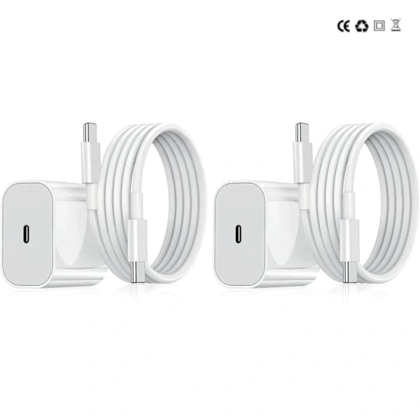 Conector De Carregamento, Pack 2 Unidades, Conector 8 Pinos, Branco, Telemóvel E Tablet