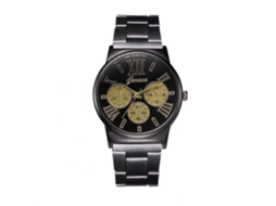 Reloj De Pulsera Clásico Vintage Para Hombres De Negocios Con Display Analógico Y Movimiento De Cuarzo (negro)