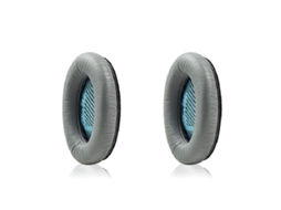 Almofada Para Bose Qc25 De Orelhas De Espuma Macia Pele De Carneiro Cinza