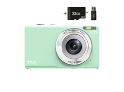 Câmera Digital , Câmera Digital Compacta E Simples De 2,7k E 48mp, Zoom Digital De 16x, Cartão De 32gb Verde
