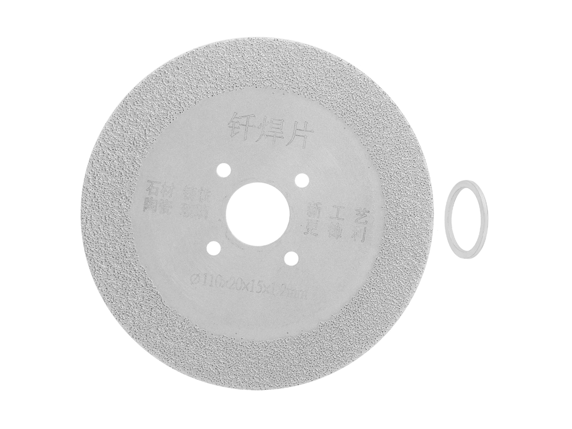 Disco de serra diamantado para soldagem, corte, desbaste e polimento, 110x20x15mm para mármore e cerâmica.