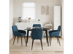 Vidaxl Cadeiras De Jantar 4 Unid. Veludo Azul 57 X 50 X 85 Cm