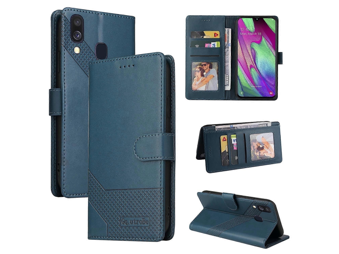 Capa De Couro Magnética Com Sensação De Pele Gqutrobe Para Samsung Galaxy A40