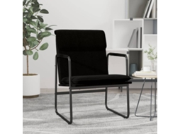 Espreguiçadeira Cadeira Lounge 55X64X80 Cm Tecido Preto