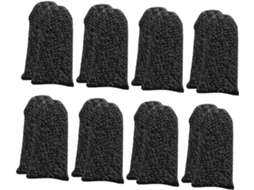 Protetores De Dedo Para Jogos Nuobesty Em Nylon E Fibra Prateada, 8 Pares, Leves E Portáteis, Proteção Antiderrapante