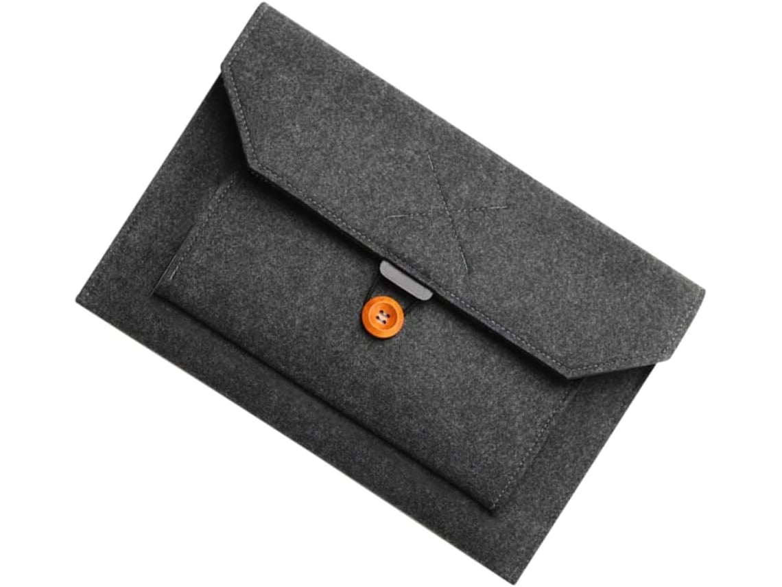 Capa Protetora Preta De Feltro Para Laptop De 15 Polegadas