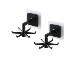 Suporte para utensílios de cozinha, 2 unidades, ganchos rotativos | S/MARCA