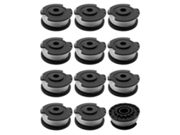 J4I RS3030 conjunto de 12 carretéis de reposição para cortadores de grama LAWNMASTER CLGT1810S01, CLGT2412, D6H, CLGT2410