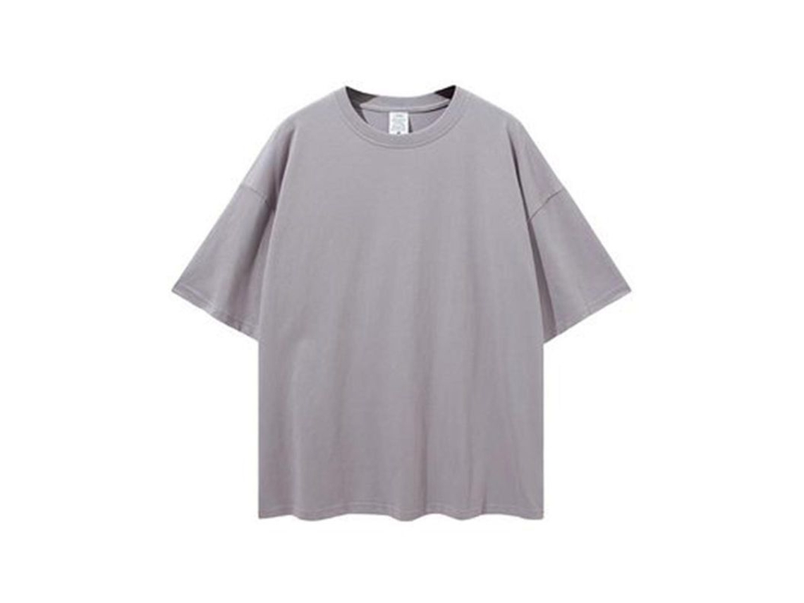 Camiseta De Algodão De Qualidade Superior, Leve E Respirável, Ideal Para Uso Casual E Esportivo Cinza Claro