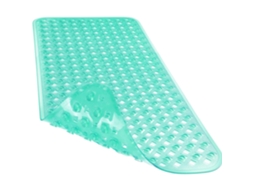 Tapete de Banho Antiderrapante para Chuveiro 70x40cm Pvc Resistente a Mofo, Lavável na Máquina e Suave para a Pele HENTEN HOME Verde