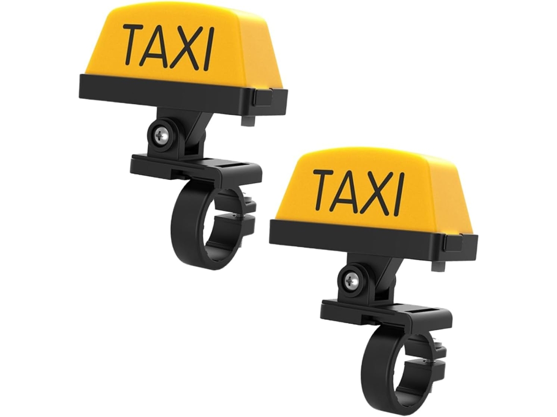 Luz De Advertência Decorativa À Prova D Água Usb Iplusmile Com Design Táxi, Acessório De Segurança Para Capacetes E