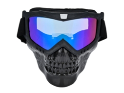 Óculos de Proteção para Capacete de Motociclismo Skull com Máscara Facial Colorida