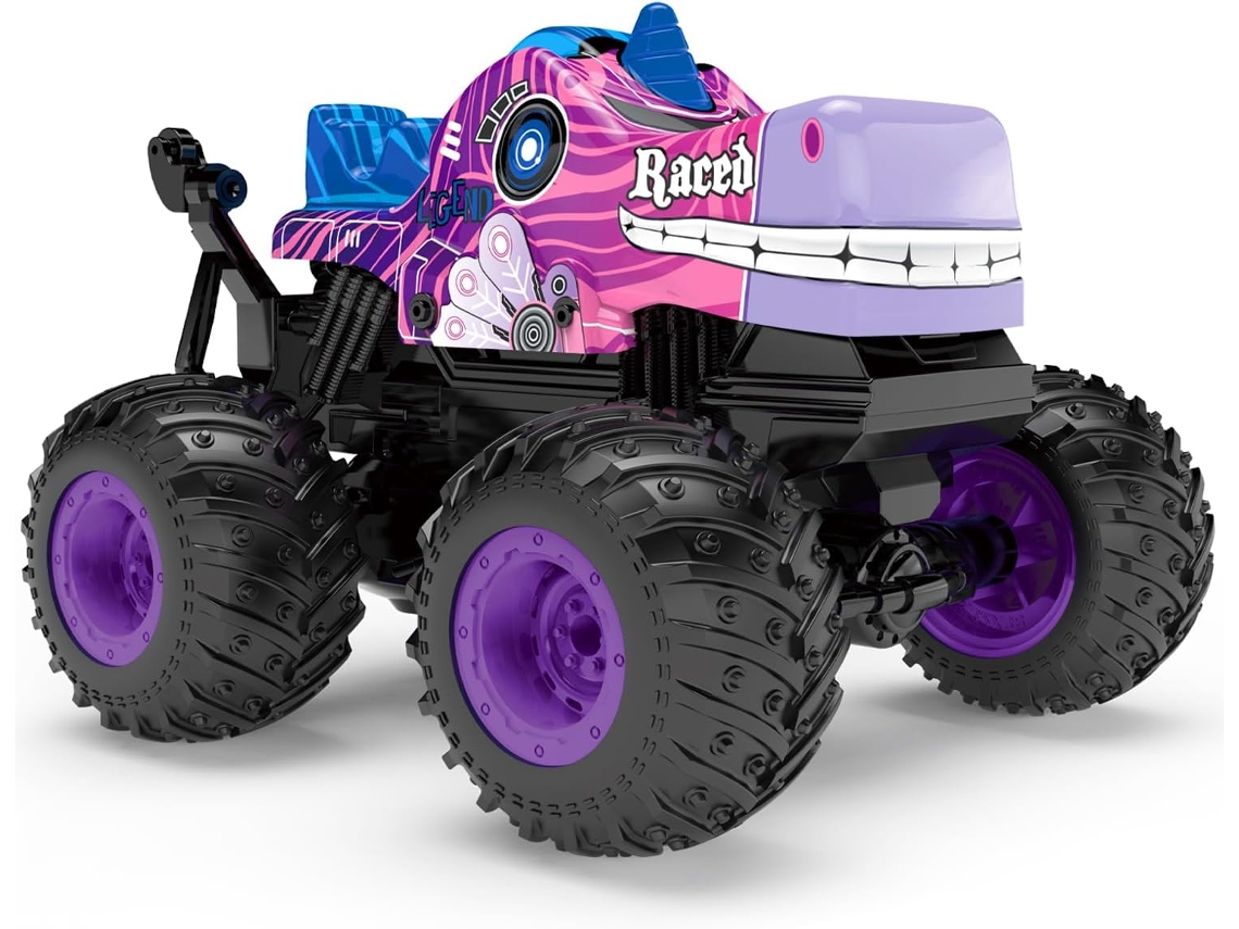 Brinquedo Telecomandado Eifson- Caminhão Off-road - 2.4ghz - Manobras Giratórias Com Música E Luzes - Rosa